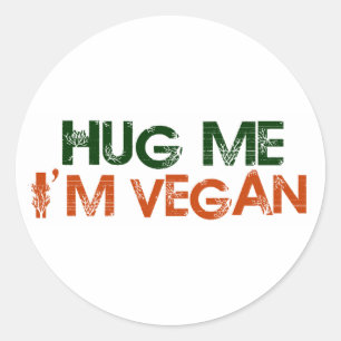 Sticker Rond Je Suis Végétan