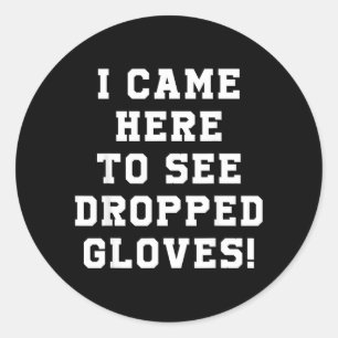 Sticker Rond Je suis venu voir un match de hockey sur glace ave