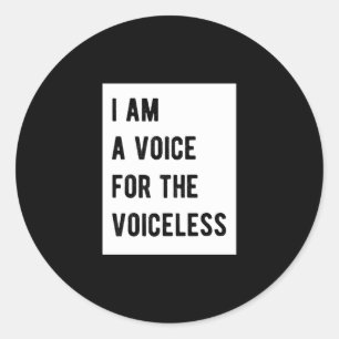 Sticker Rond Je suis Voice for Voiceless Vegan Diet Animal