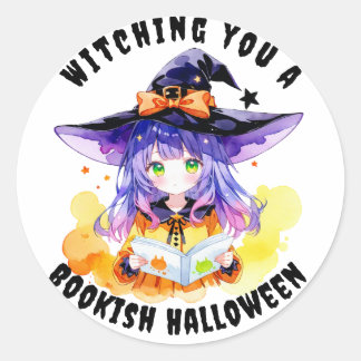 Sticker Rond Je t'ai filé une Halloween de livres