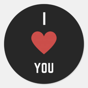 Sticker Rond Je T'Aime