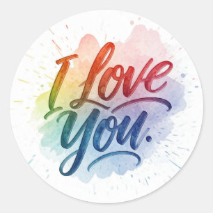 Sticker Rond Je T'Aime