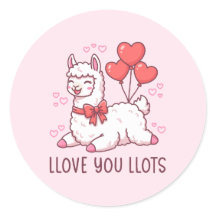Je t'aime beaucoup - Lama Kawaii de la Saint-Valen