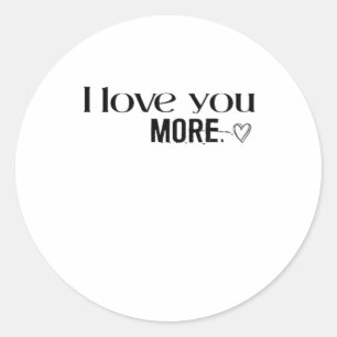 Sticker Rond Je t'aime plus doux amour Citation 