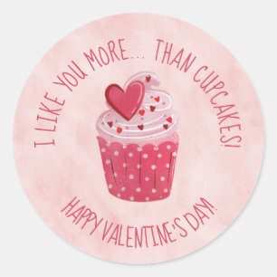 Sticker Rond Je t'aime plus que des petits gâteaux Saint-Valent