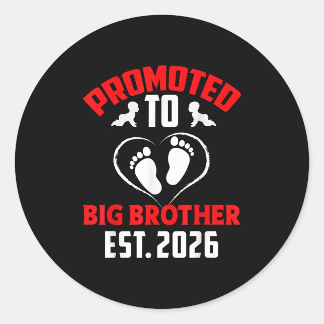 Sticker Rond Je Vais Être Un Big Brother 2026 Promu À Big (Devant)
