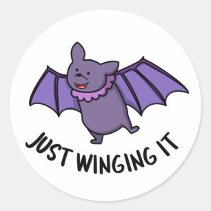 Sticker Rond Je Vais Juste Le Jeu De Chat Drôle