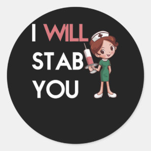 Sticker Rond Je vais vous tabler