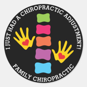 Sticker Rond Je Viens D'Avoir Un Ajustement Chiropratique Des E