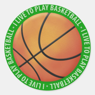 Sticker Rond Je vis pour jouer des cadeaux de sport du