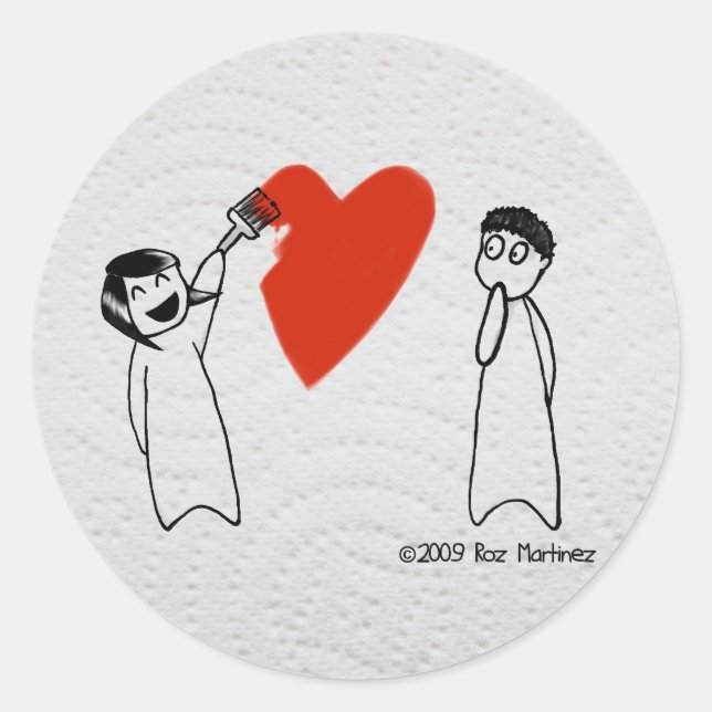 Sticker Rond Je vois un mur blanc (Devant)