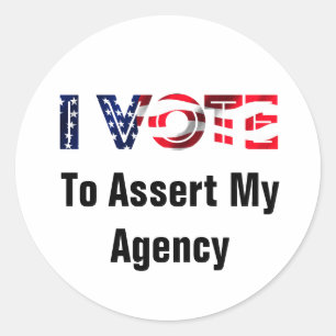 Sticker Rond Je Vote Pour Faire Valoir Mon Agence 2026