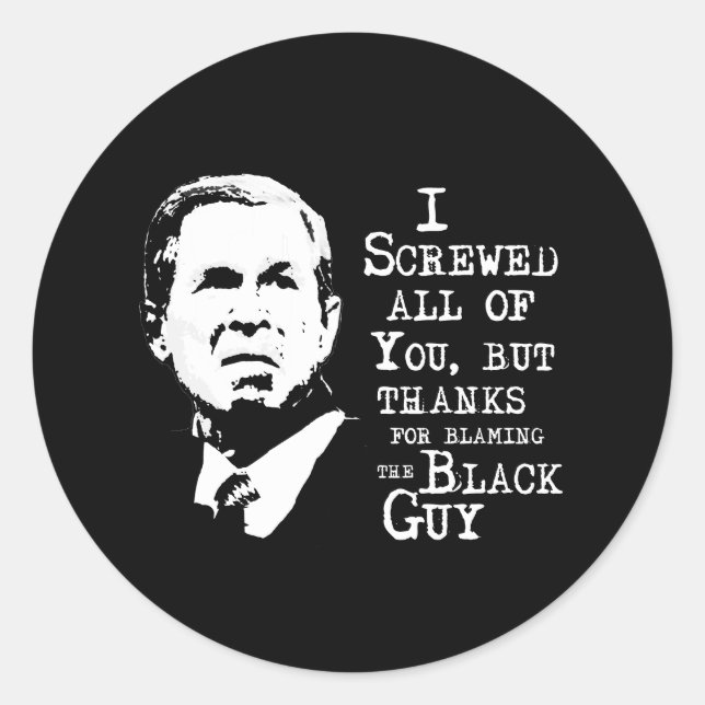 Sticker Rond Je vous ai tous défoncés mais merci d'avoir blâmé  (Devant)