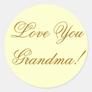 STICKER ROND JE VOUS AIME GRAND-MÈRE.