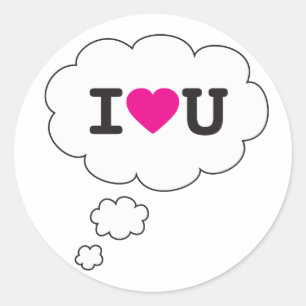 Sticker Rond je vous coeur