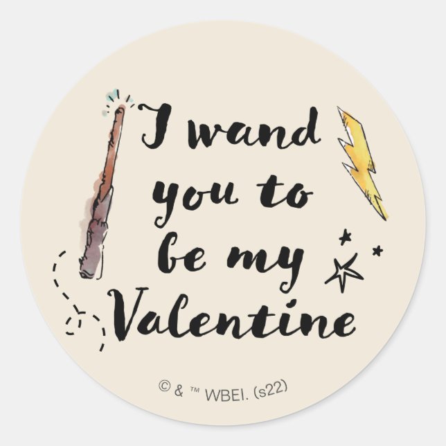 Sticker Rond Je Vous Demande D'Être Ma Valentine (Devant)