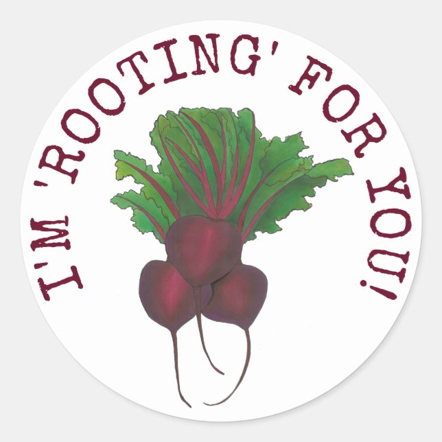 Sticker Rond Je vous soutiens Beets Student Work Improvement (Devant)