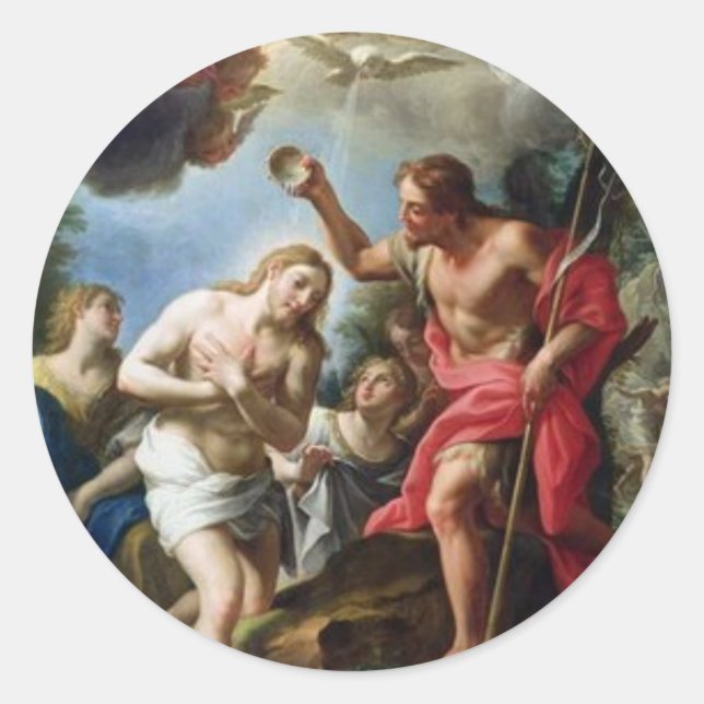 Sticker Rond Jean-le-Baptiste-baptiste-Christ-par-Trévise (Devant)