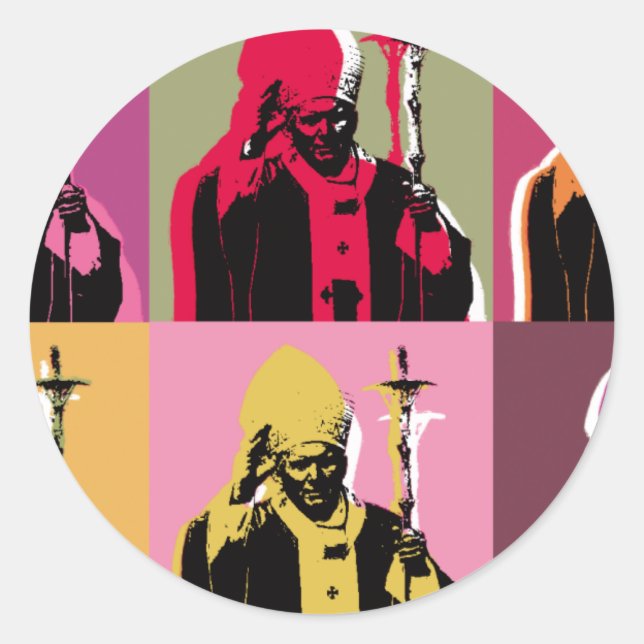 Sticker Rond Jean-Paul II (Devant)