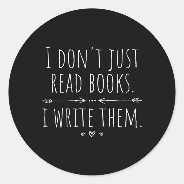 Sticker Rond J'écris des livres Auteur (Devant)