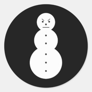 Sticker Rond Jeezy Bonhomme de neige - Hiphop Bonhomme de neige