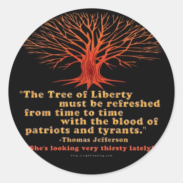 Sticker Rond Jefferson Tree of Liberty (Devant)