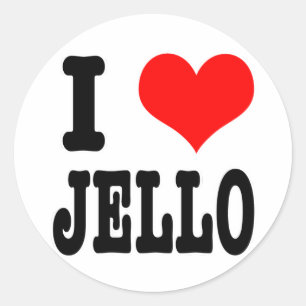 Sticker Rond Jello I HEART (LOVE)