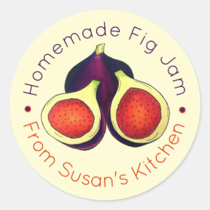 Sticker Rond Jelly De Jam De Fig Fait Maison Conserve Les Figes