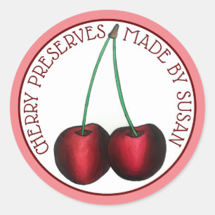 Sticker Rond Jelly Jam Cherry Conserve Les Cerises Aiguës Canal