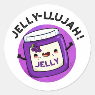 Sticker Rond Jelly-llujah Drôle Jelly Pun