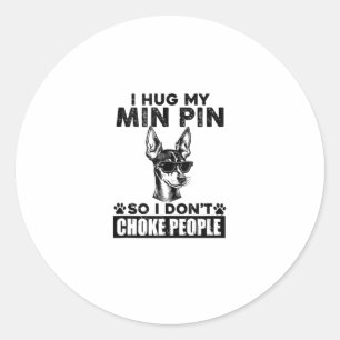 Sticker Rond J'Embrasse Mon Épingle Min Donc Je Ne Choque Pas L