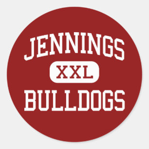 Sticker Rond Jennings - Bulldogs - High - Jennings Louisiane