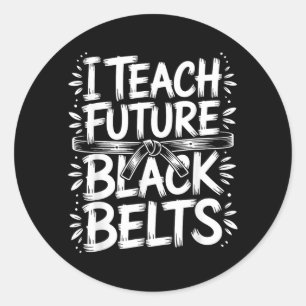 Sticker Rond J'enseigne aux futurs ceintures noires instructeur