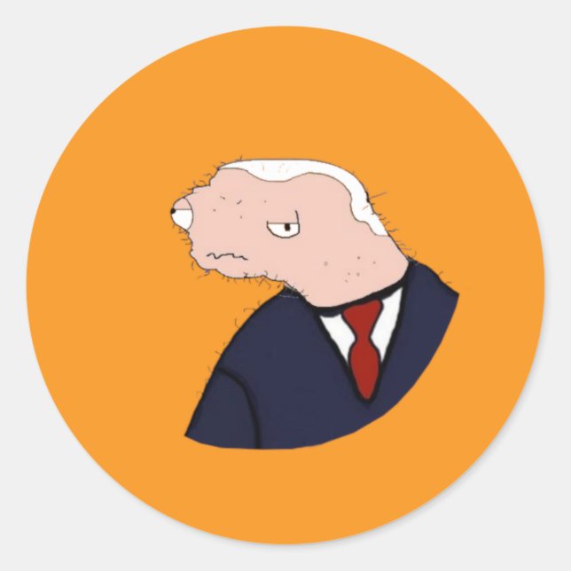 Sticker Rond Jeo Boden Ultimate Meme (Orange) (Devant)