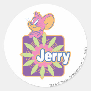 Sticker Rond Jerry Neon Mouse