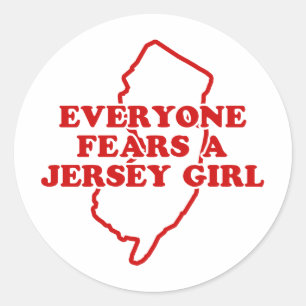 Sticker Rond Jersey Girl