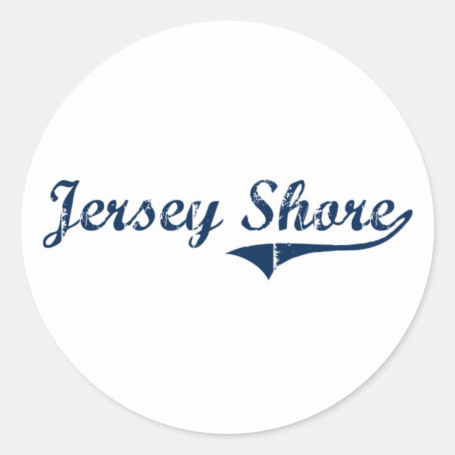 Sticker Rond Jersey Shore Pennsylvania Classic Design (Devant)