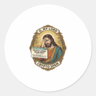 Sticker Rond Jésus a ajouté un spam Crypto Groupe de discussion