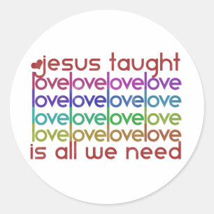 Sticker Rond Jésus a appris l'amour