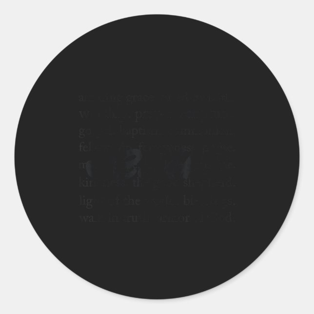 Sticker Rond Jesus Amazing Grace Saved By Faith Worship  (Devant)