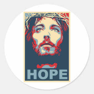 Sticker Rond Jésus Christ Hope