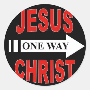 Sticker Rond Jésus Christ Une Voie