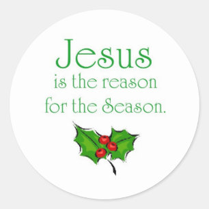 Sticker Rond Jésus est la raison de la saison