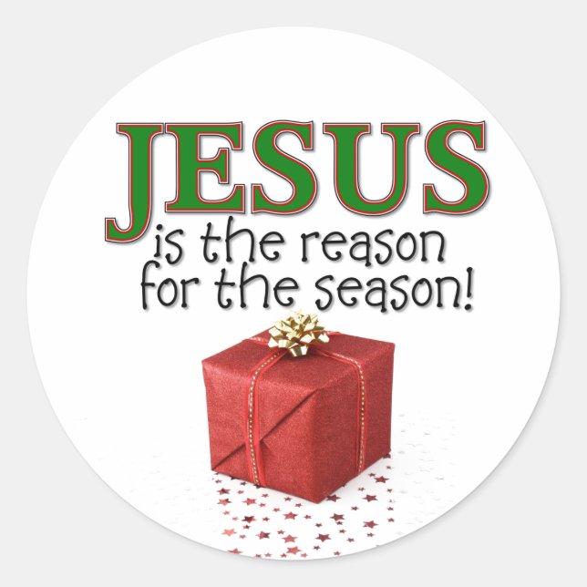 Sticker Rond Jésus est la raison de la saison (Devant)