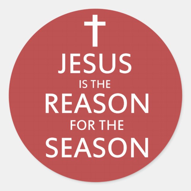 Sticker Rond Jésus est la raison de la saison (Devant)