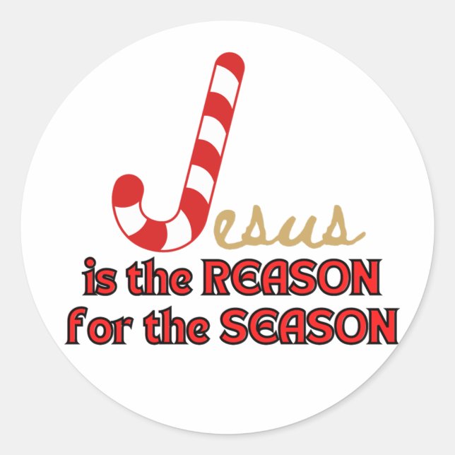 Sticker Rond Jésus est la raison de la saison (Devant)