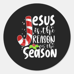 Sticker Rond Jésus Est La Raison Pour La Saison Noël Noël Noël
