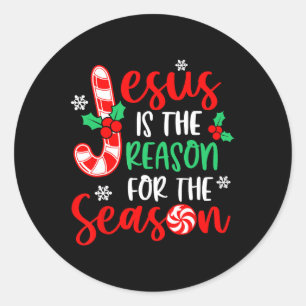 Sticker Rond Jésus Est La Raison Pour La Saison Noël Noël Noël