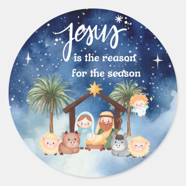 Sticker Rond Jésus est la raison pour laquelle l'autocollant de (Devant)