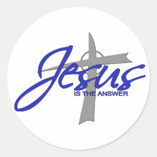 Sticker Rond Jésus est la réponse